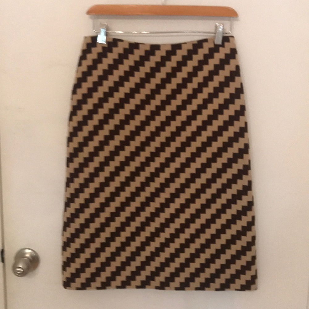 J crew geometric print skirt
